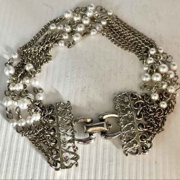 6-Strand Silver Chain Bracelet - Picture 1 of 7